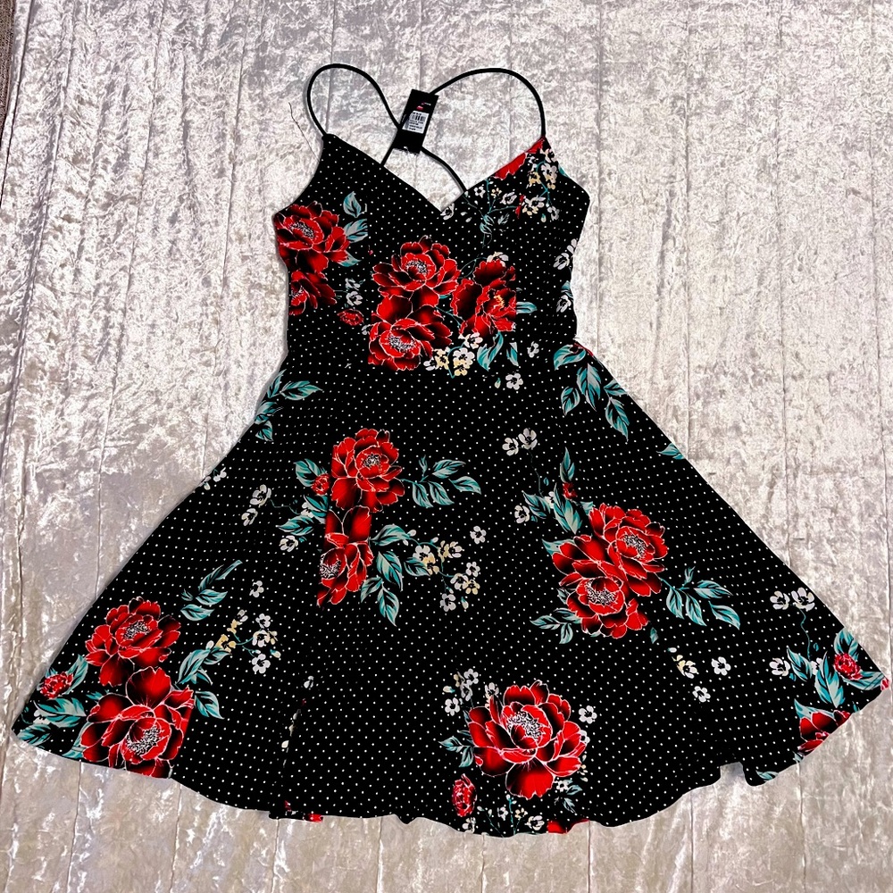Polka Dot Floral Dress